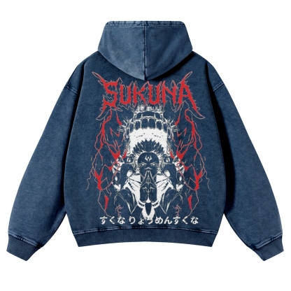 Jujutsu Kaisen Sukuna | Casual Washed Hoodie 2511022453