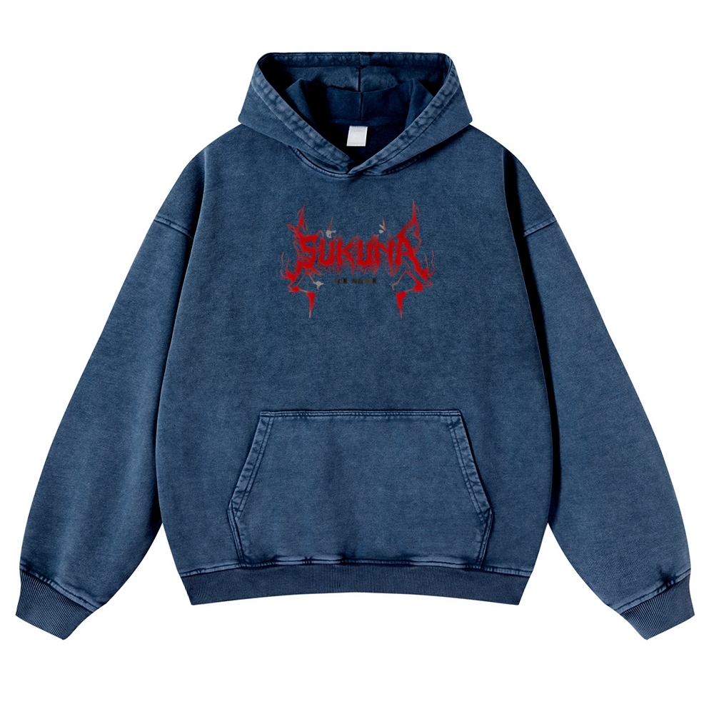 Jujutsu Kaisen Sukuna | Casual Washed Hoodie 2511022453
