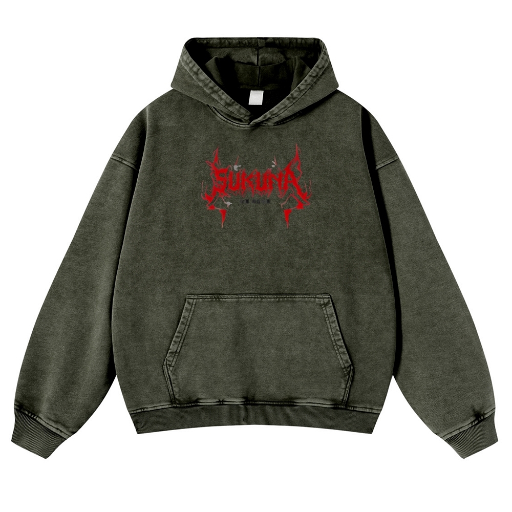 Jujutsu Kaisen Sukuna | Casual Washed Hoodie 2511022453