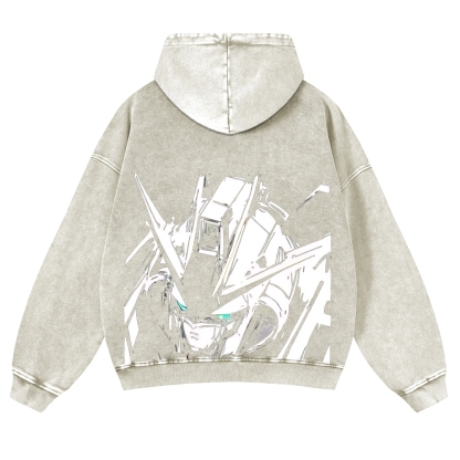 Unisex Washed Cotton Zip Up Hoodie 2511028321