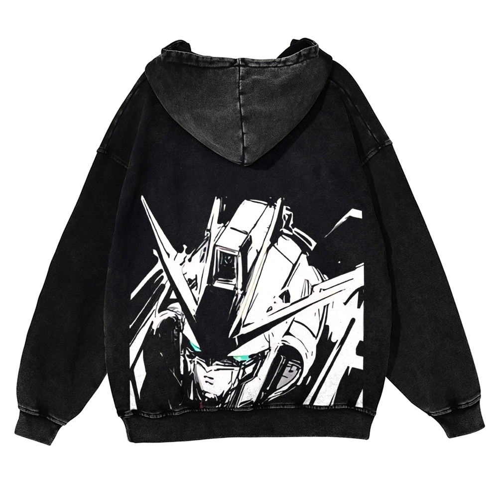 Unisex Washed Cotton Zip Up Hoodie 2511028321