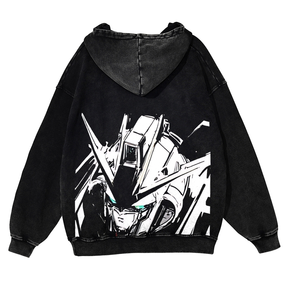 Unisex Washed Cotton Zip Up Hoodie 2511028321