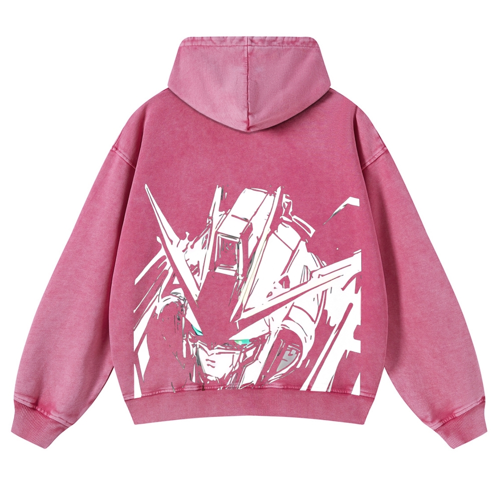 Unisex Washed Cotton Zip Up Hoodie 2511028321