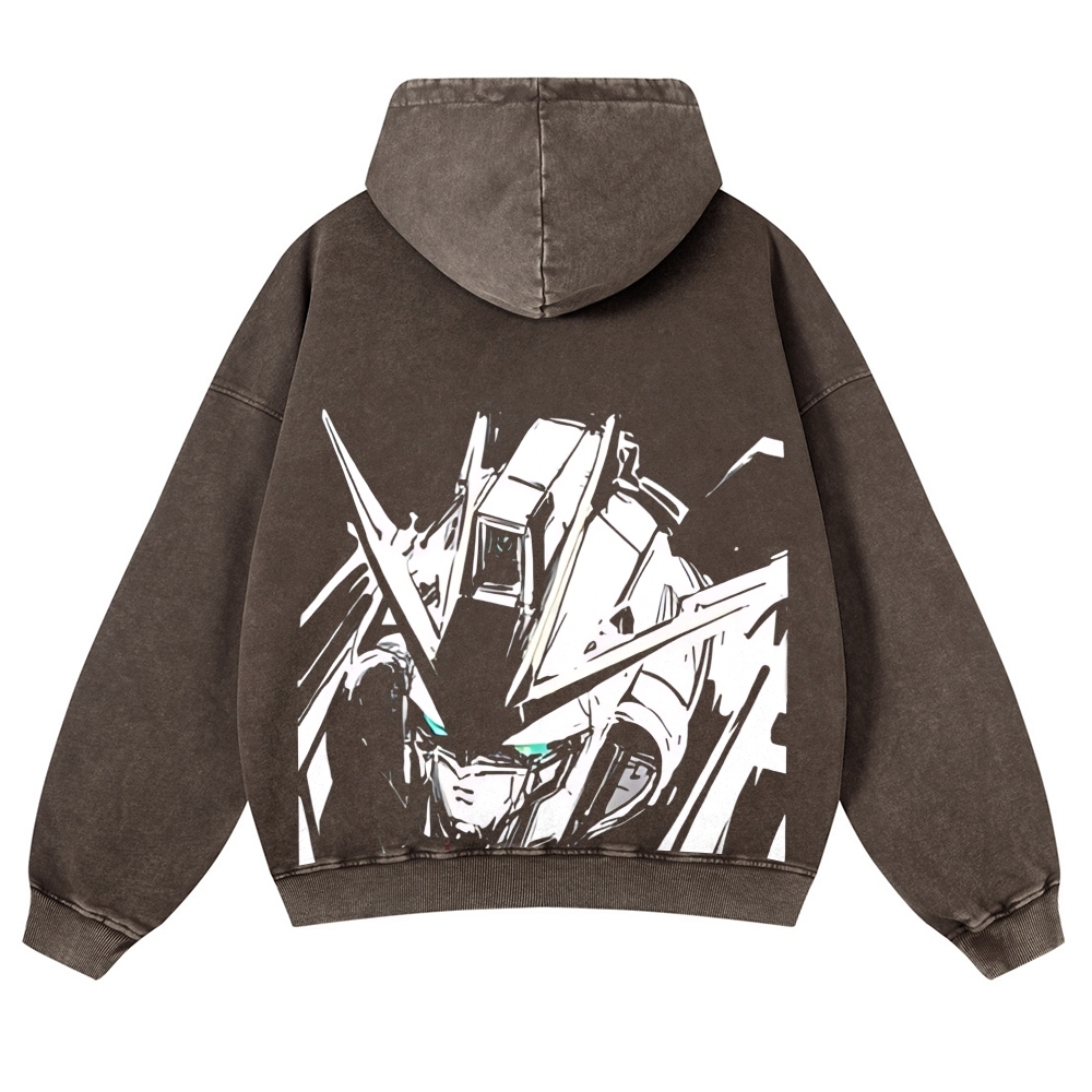 Unisex Washed Cotton Zip Up Hoodie 2511028321