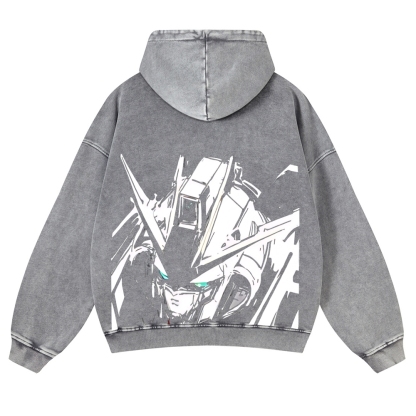 Unisex Washed Cotton Zip Up Hoodie 2511028321