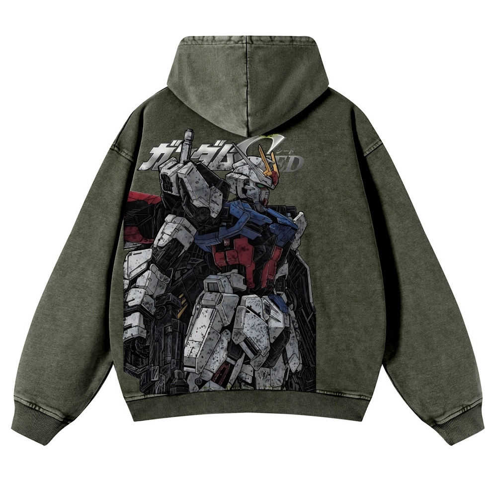 Gundam | Casual Washed Hoodie 2511028639