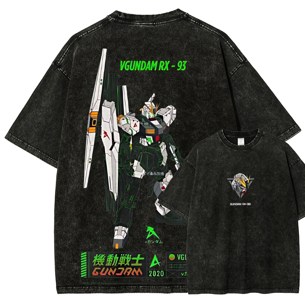 RX-93 V1 - Gundam | Unisex Fit Washed T-Shirt 2512000819