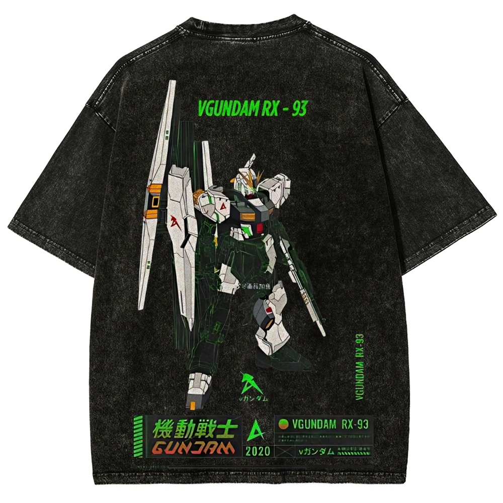 RX-93 V1 - Gundam | Unisex Fit Washed T-Shirt 2512000819