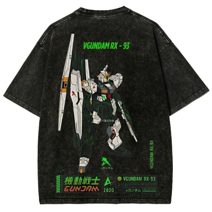 RX-93 V1 - Gundam | Unisex Fit Washed T-Shirt 2512000819