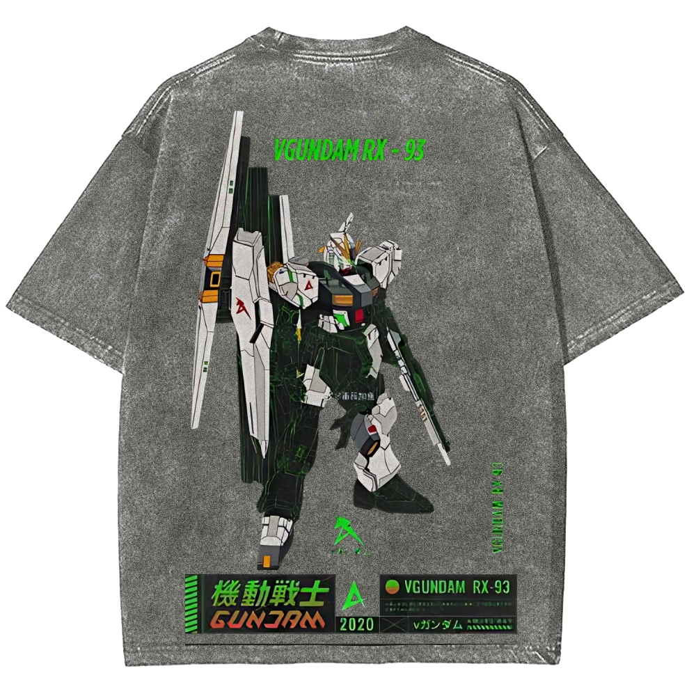 RX-93 V1 - Gundam | Unisex Fit Washed T-Shirt 2512000819