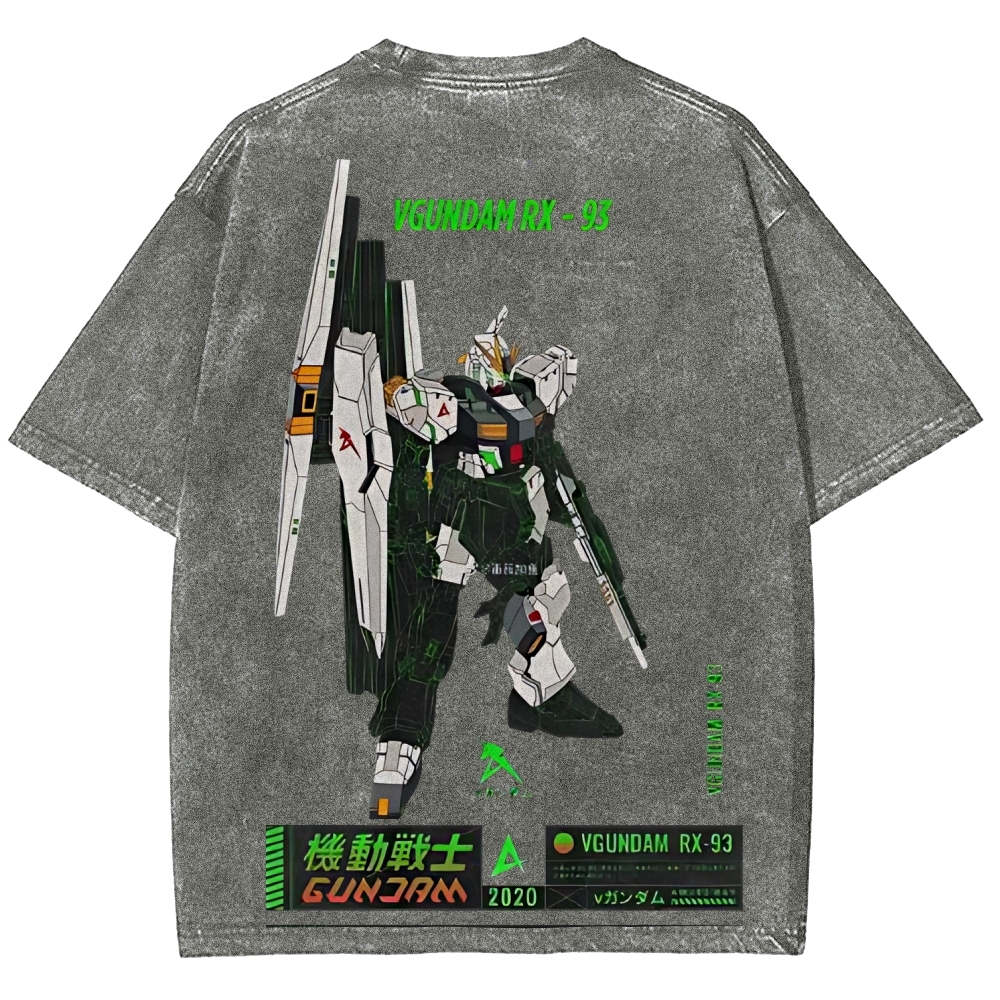 RX-93 V1 - Gundam | Unisex Fit Washed T-Shirt 2512000819