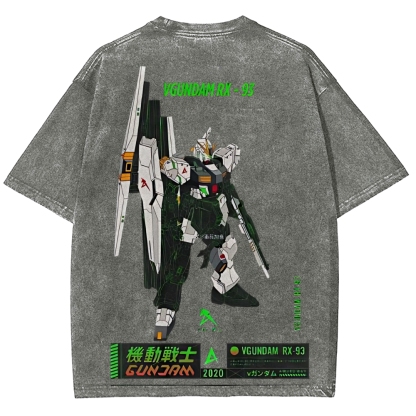 RX-93 V1 - Gundam | Unisex Fit Washed T-Shirt 2512000819