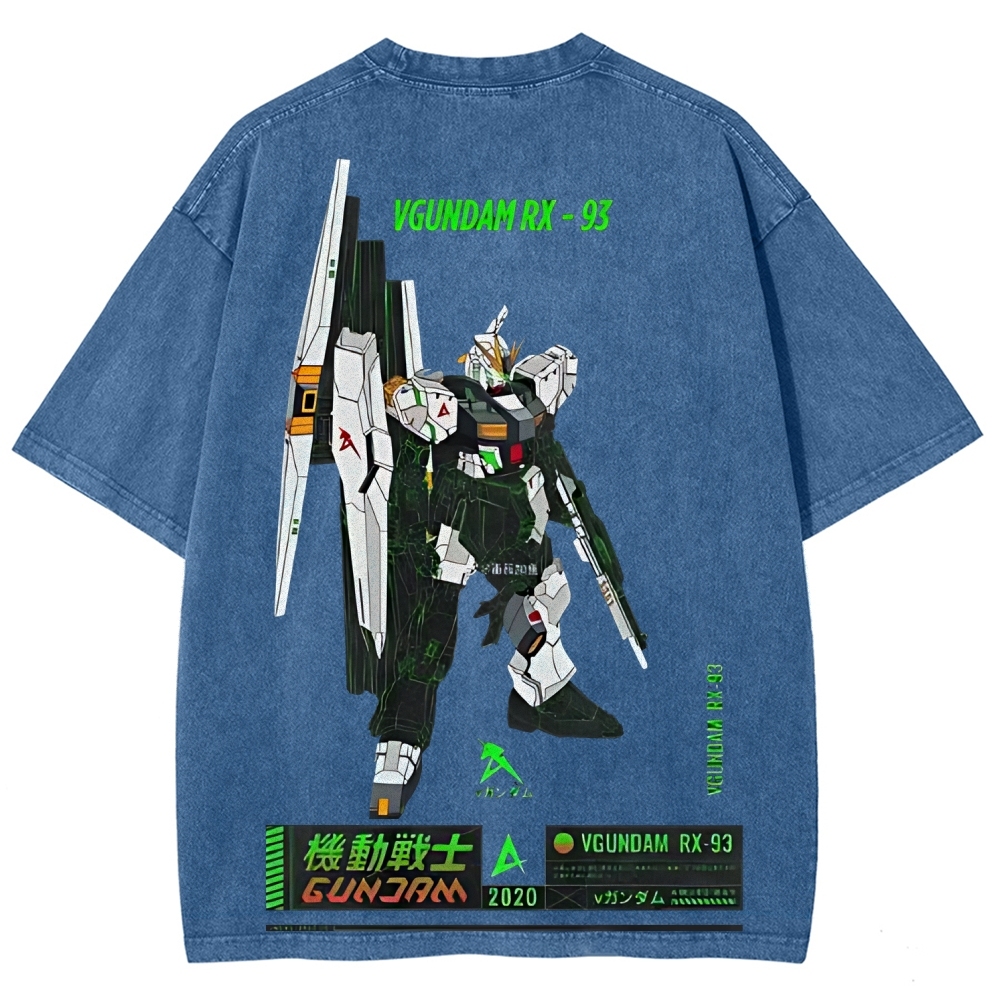 RX-93 V1 - Gundam | Unisex Fit Washed T-Shirt 2512000819