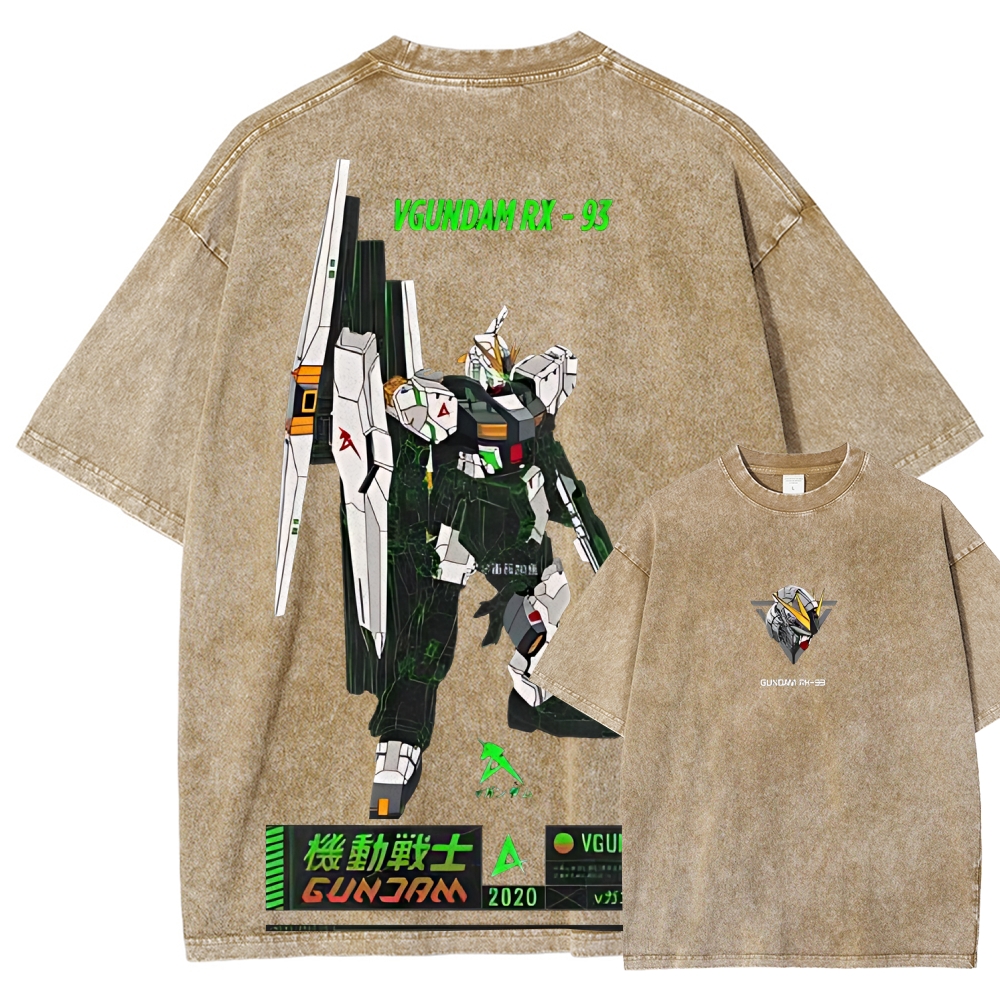 RX-93 V1 - Gundam | Unisex Fit Washed T-Shirt 2512000819