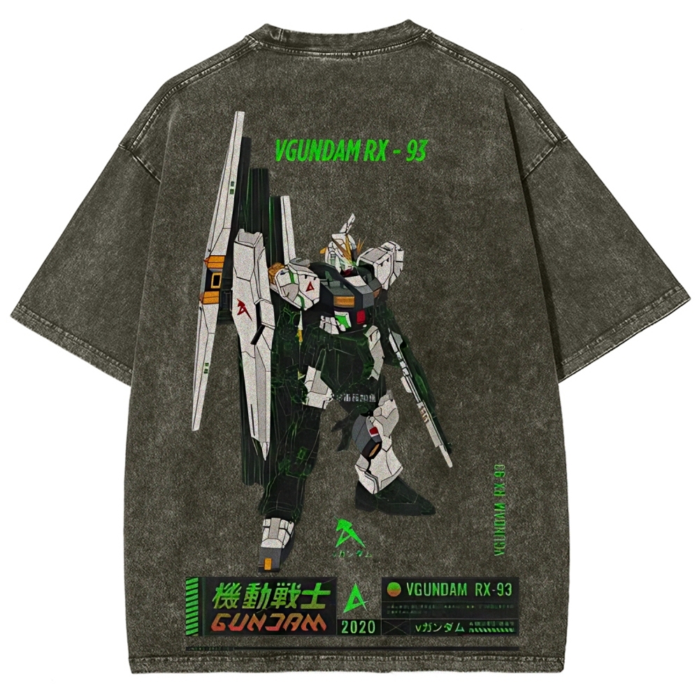 RX-93 V1 - Gundam | Unisex Fit Washed T-Shirt 2512000819