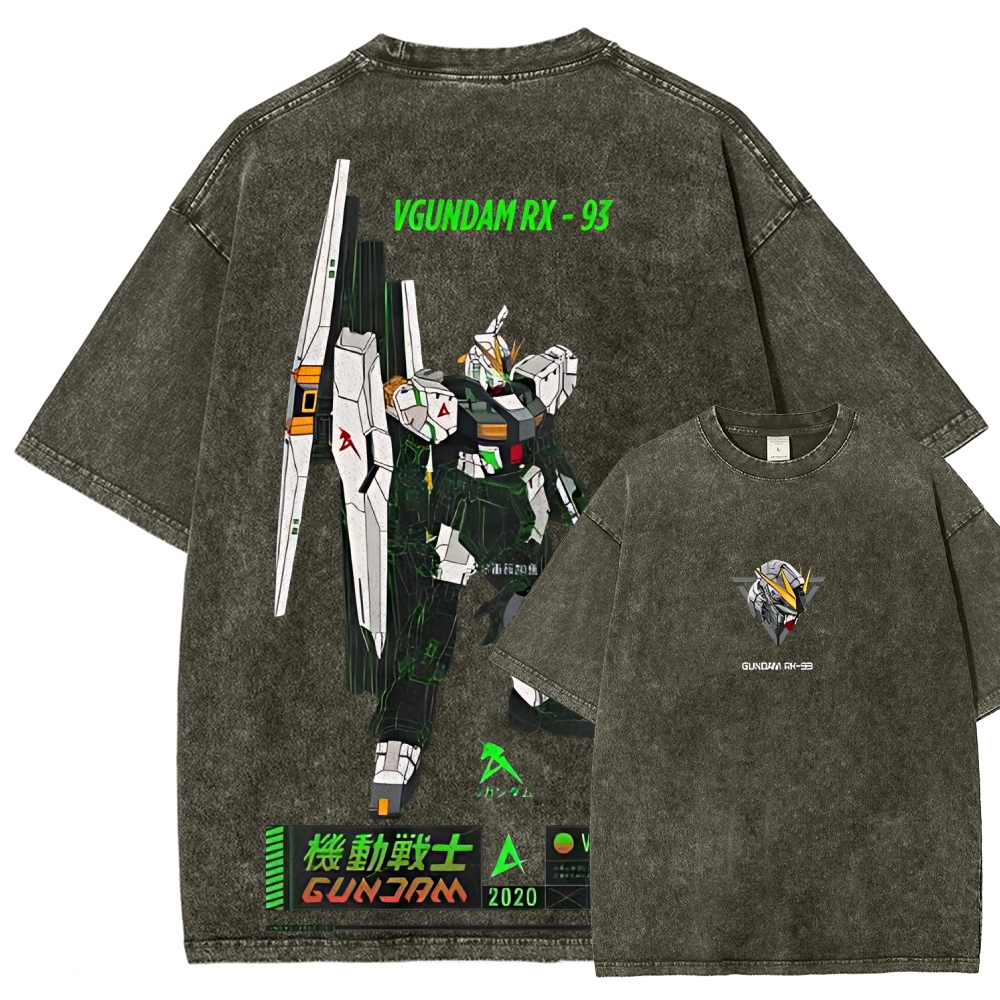 RX-93 V1 - Gundam | Unisex Fit Washed T-Shirt 2512000819