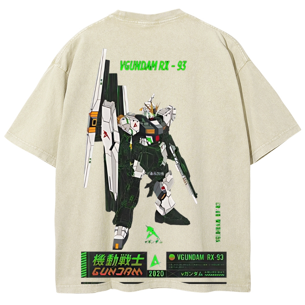 RX-93 V1 - Gundam | Unisex Fit Washed T-Shirt 2512000819