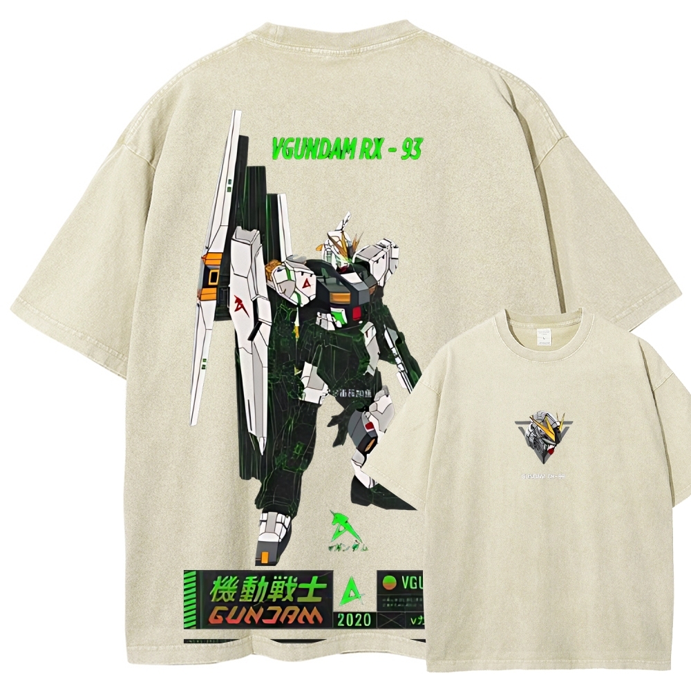 RX-93 V1 - Gundam | Unisex Fit Washed T-Shirt 2512000819