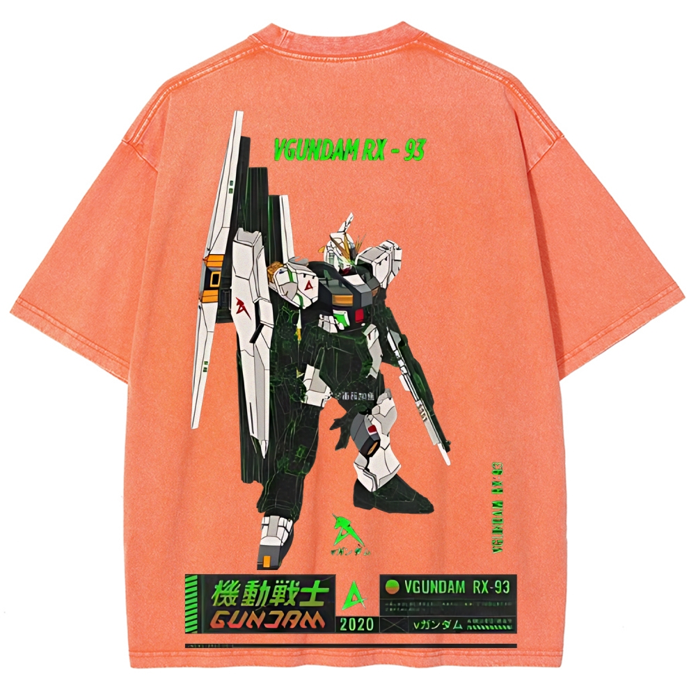 RX-93 V1 - Gundam | Unisex Fit Washed T-Shirt 2512000819