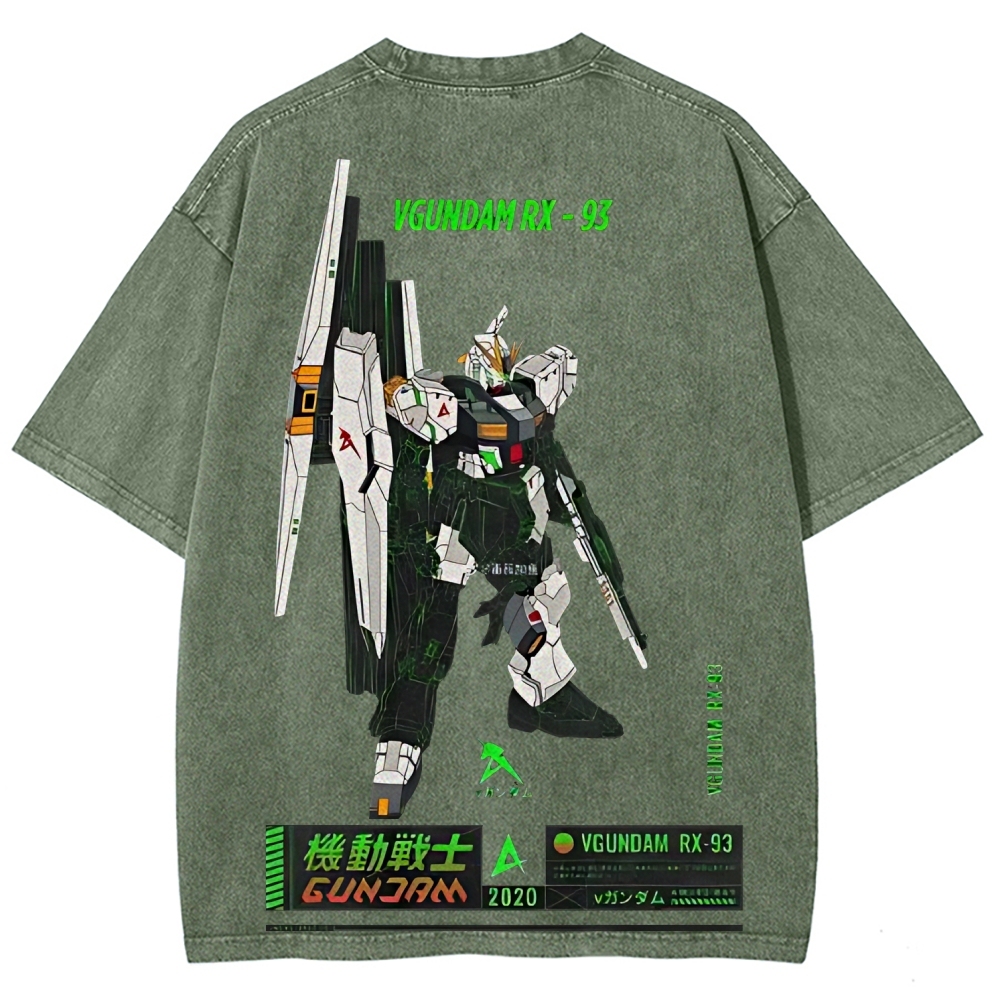 RX-93 V1 - Gundam | Unisex Fit Washed T-Shirt 2512000819
