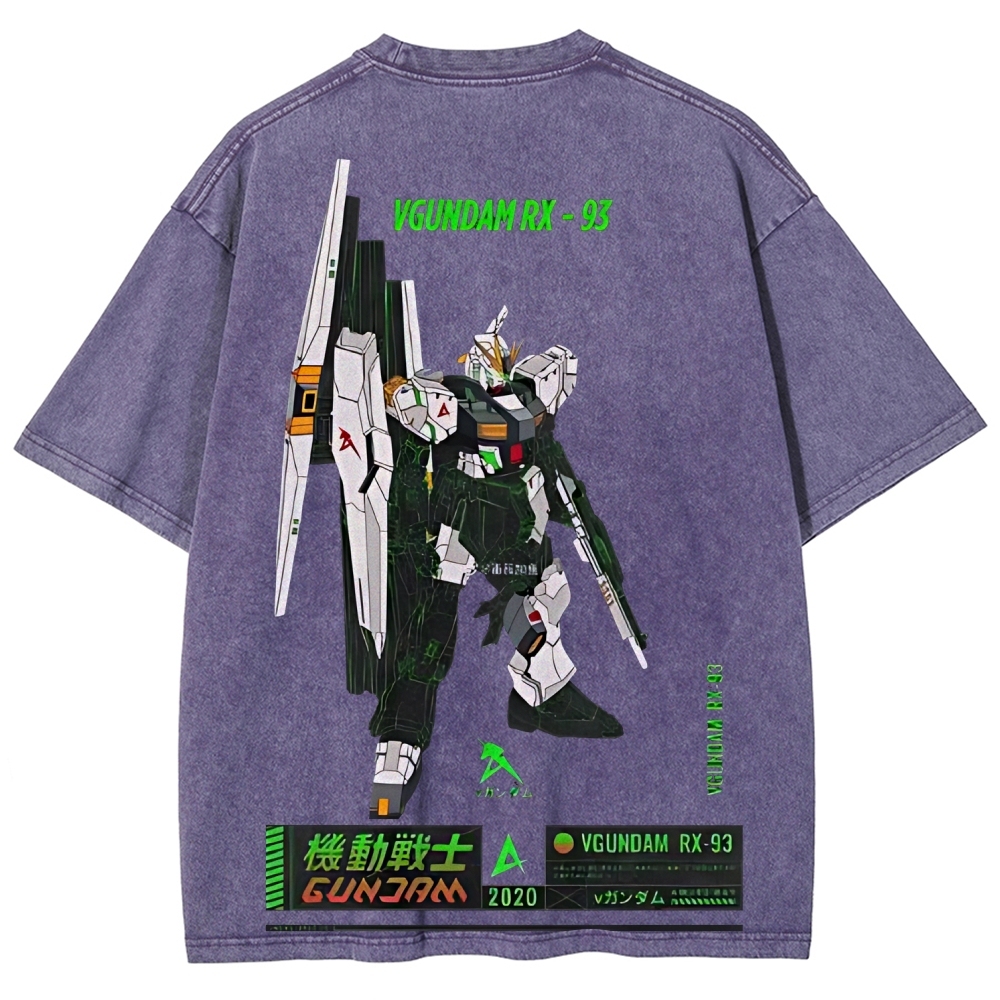 RX-93 V1 - Gundam | Unisex Fit Washed T-Shirt 2512000819