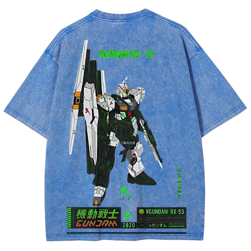 RX-93 V1 - Gundam | Unisex Fit Washed T-Shirt 2512000819