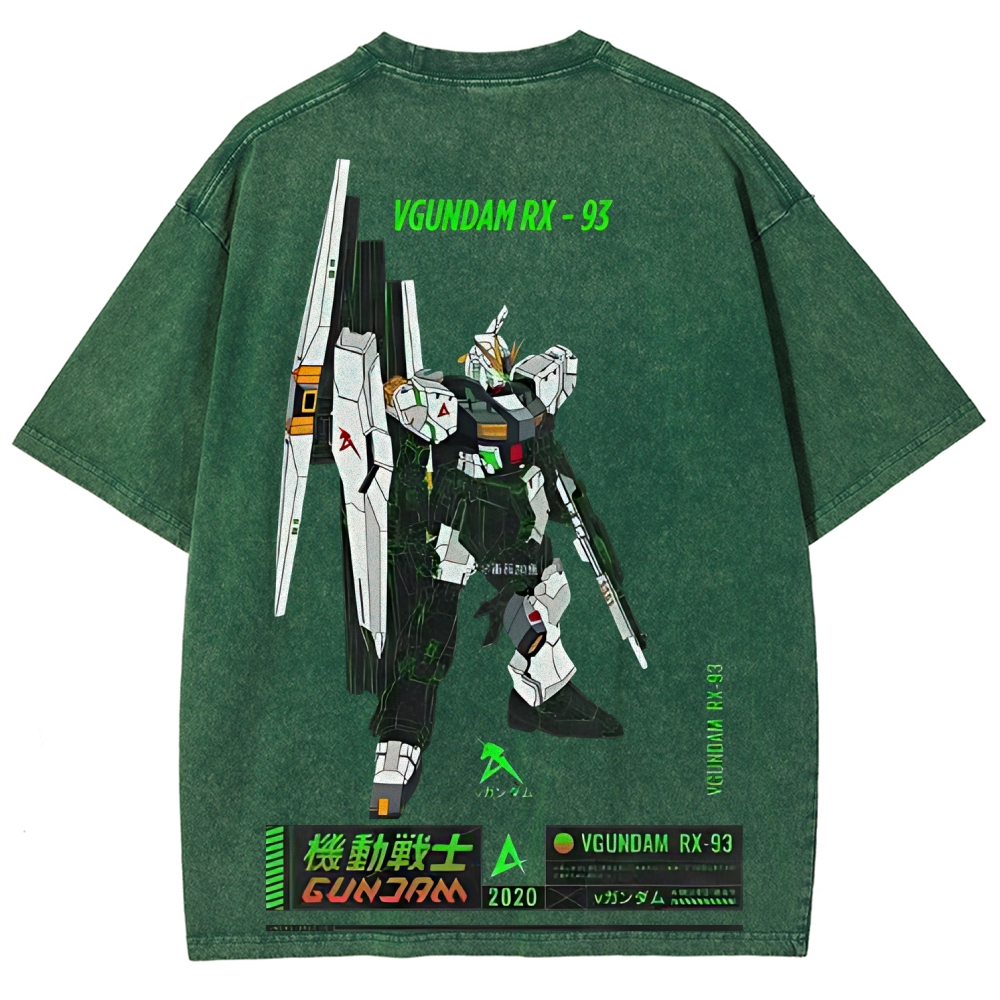RX-93 V1 - Gundam | Unisex Fit Washed T-Shirt 2512000819