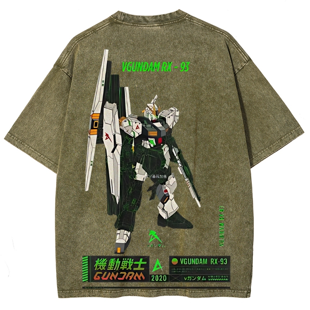 RX-93 V1 - Gundam | Unisex Fit Washed T-Shirt 2512000819