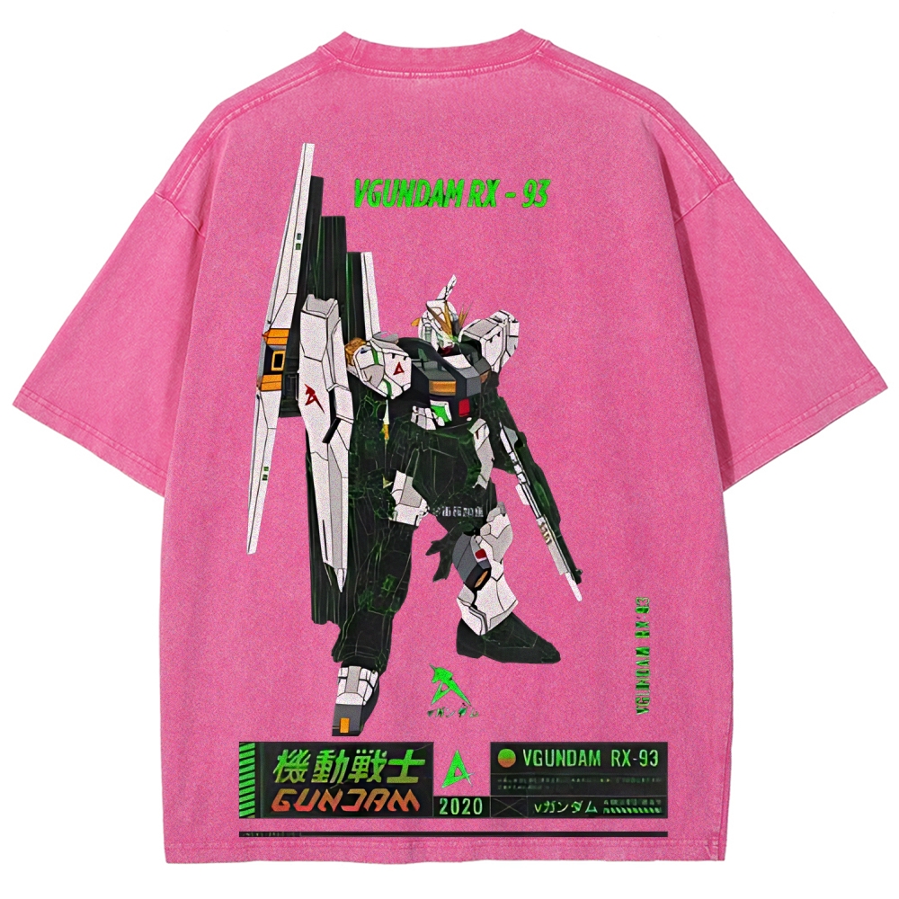 RX-93 V1 - Gundam | Unisex Fit Washed T-Shirt 2512000819