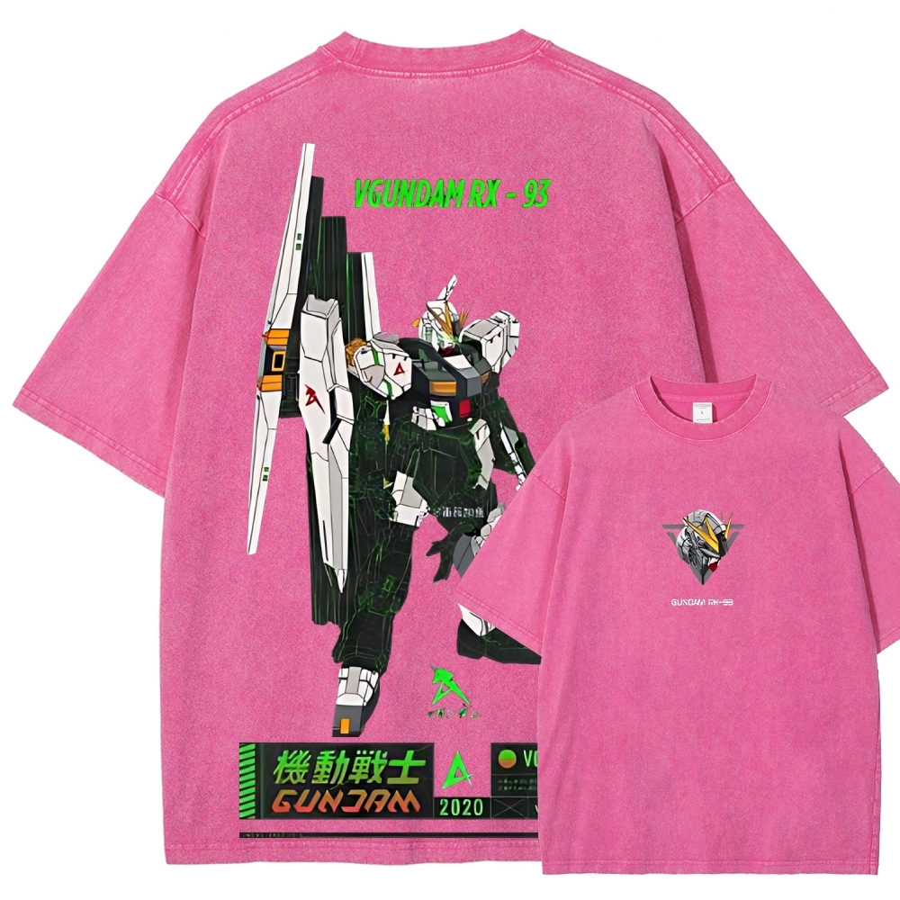 RX-93 V1 - Gundam | Unisex Fit Washed T-Shirt 2512000819