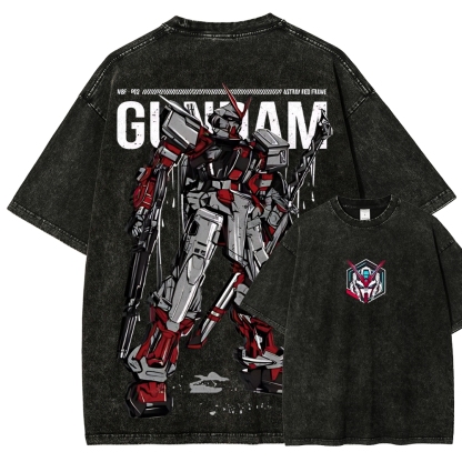 Gundam Astray Red Frame | Unisex Fit Washed T-Shirt 2512000824