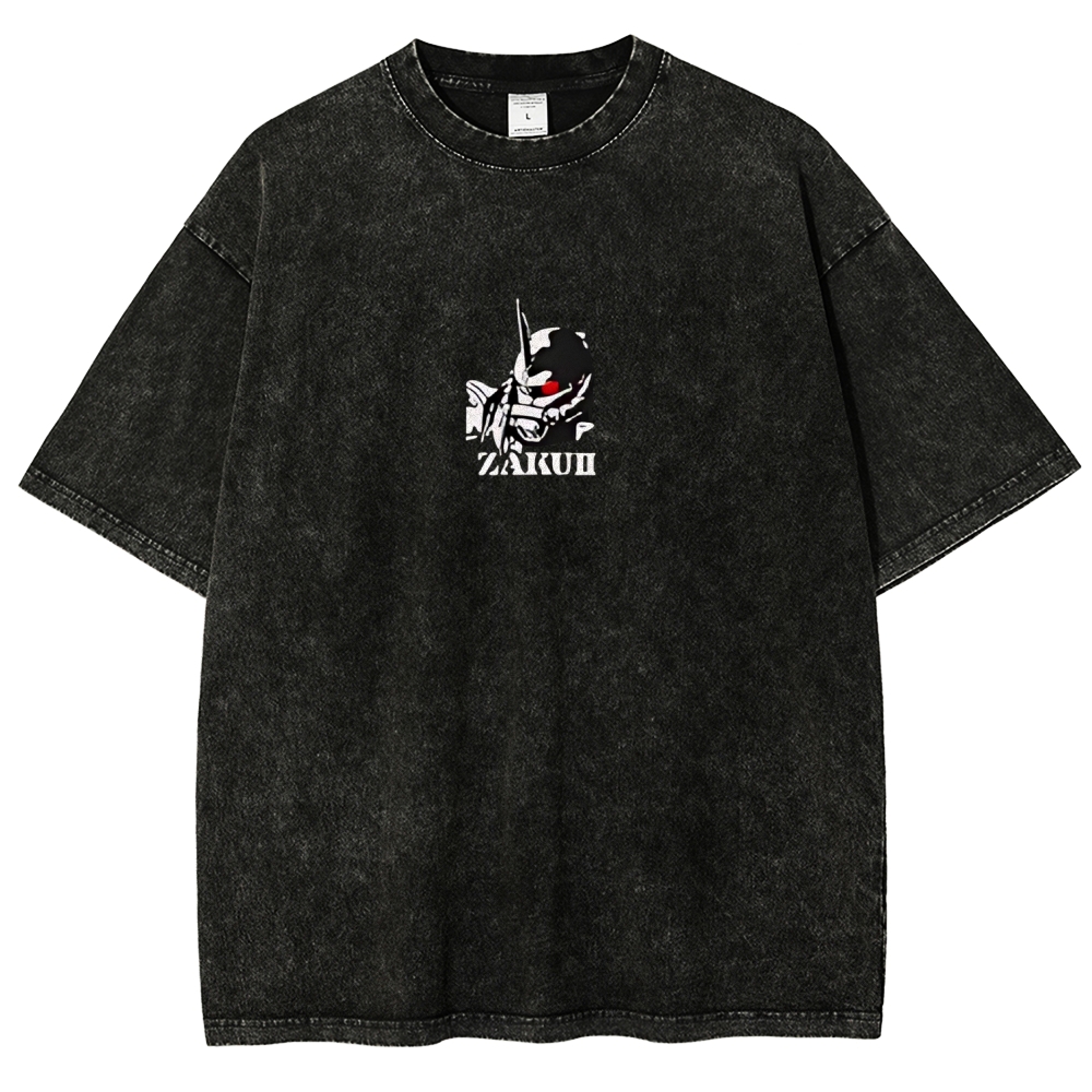 Gundam Mobile Suit Zaku II MS-065 | Unisex Fit Washed T-Shirt 2512000828