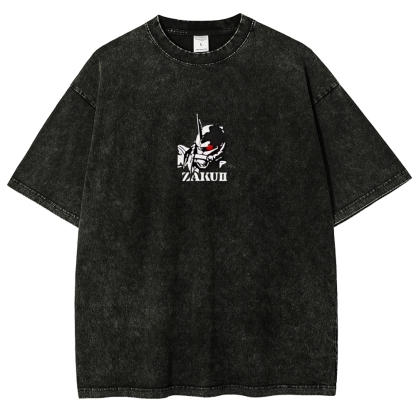 Gundam Mobile Suit Zaku II MS-065 | Unisex Fit Washed T-Shirt 2512000828