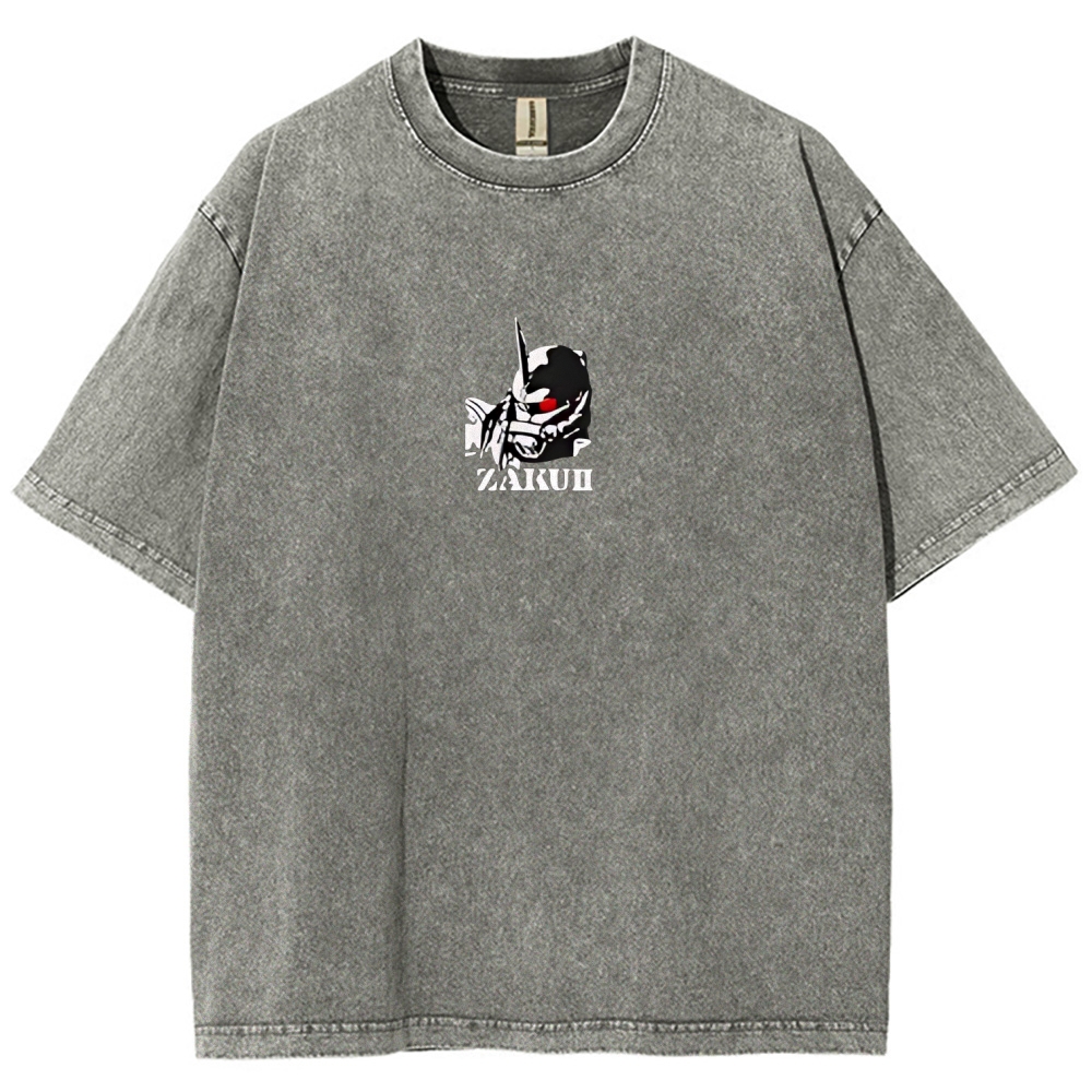 Gundam Mobile Suit Zaku II MS-065 | Unisex Fit Washed T-Shirt 2512000828