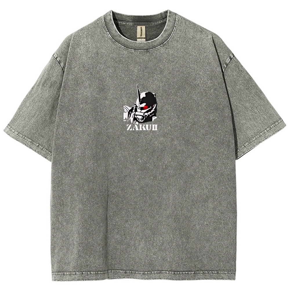 Gundam Mobile Suit Zaku II MS-065 | Unisex Fit Washed T-Shirt 2512000828