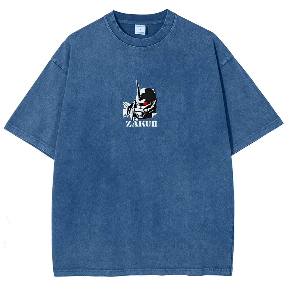 Gundam Mobile Suit Zaku II MS-065 | Unisex Fit Washed T-Shirt 2512000828