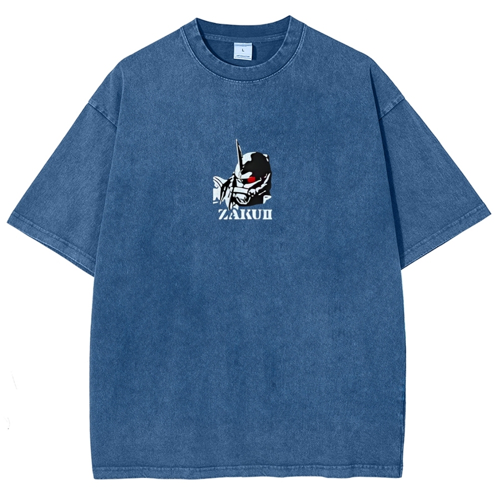 Gundam Mobile Suit Zaku II MS-065 | Unisex Fit Washed T-Shirt 2512000828