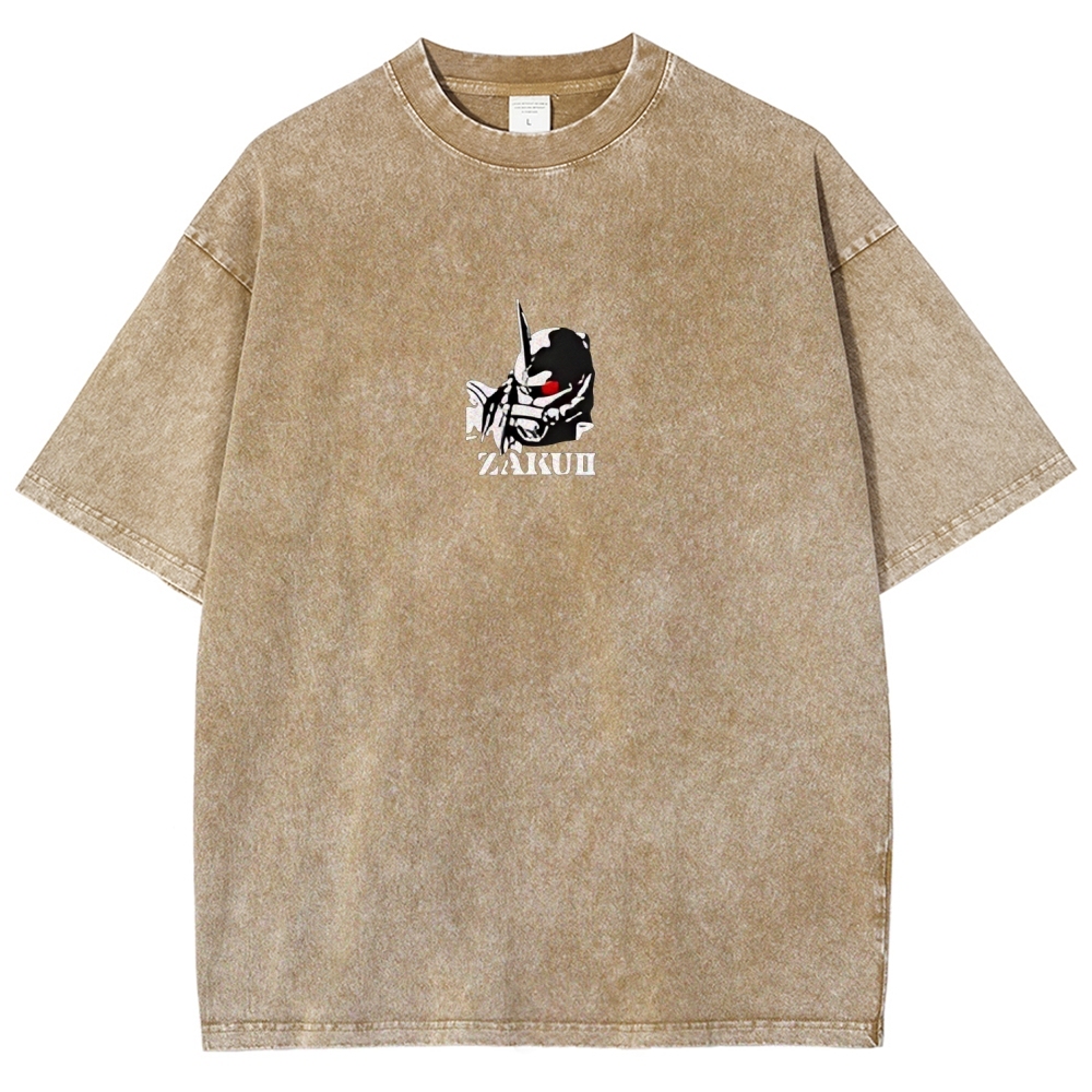 Gundam Mobile Suit Zaku II MS-065 | Unisex Fit Washed T-Shirt 2512000828