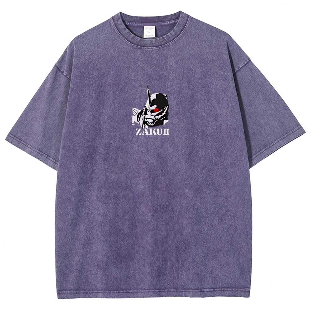 Gundam Mobile Suit Zaku II MS-065 | Unisex Fit Washed T-Shirt 2512000828