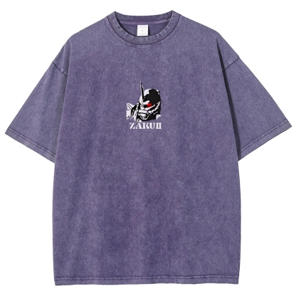 Gundam Mobile Suit Zaku II MS-065 | Unisex Fit Washed T-Shirt 2512000828