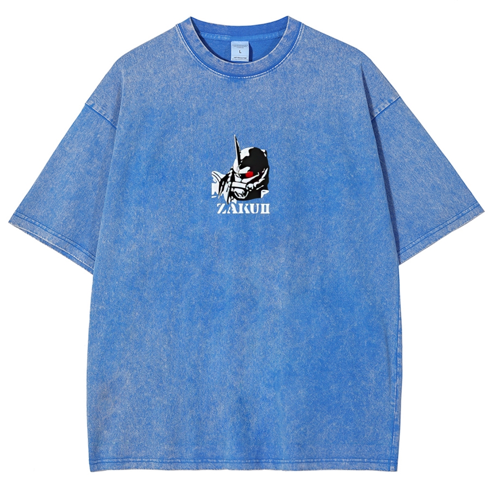 Gundam Mobile Suit Zaku II MS-065 | Unisex Fit Washed T-Shirt 2512000828