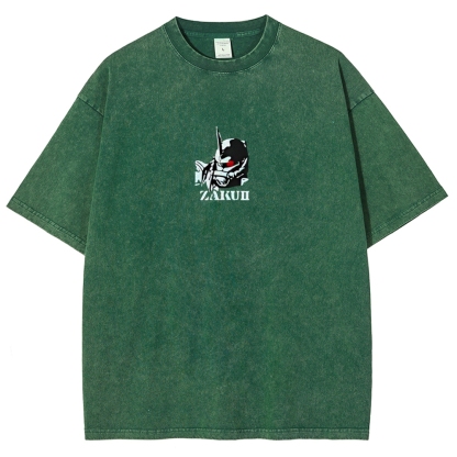 Gundam Mobile Suit Zaku II MS-065 | Unisex Fit Washed T-Shirt 2512000828