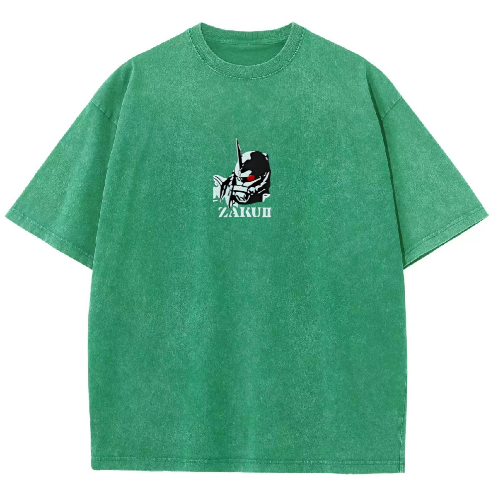 Gundam Mobile Suit Zaku II MS-065 | Unisex Fit Washed T-Shirt 2512000828