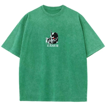 Gundam Mobile Suit Zaku II MS-065 | Unisex Fit Washed T-Shirt 2512000828
