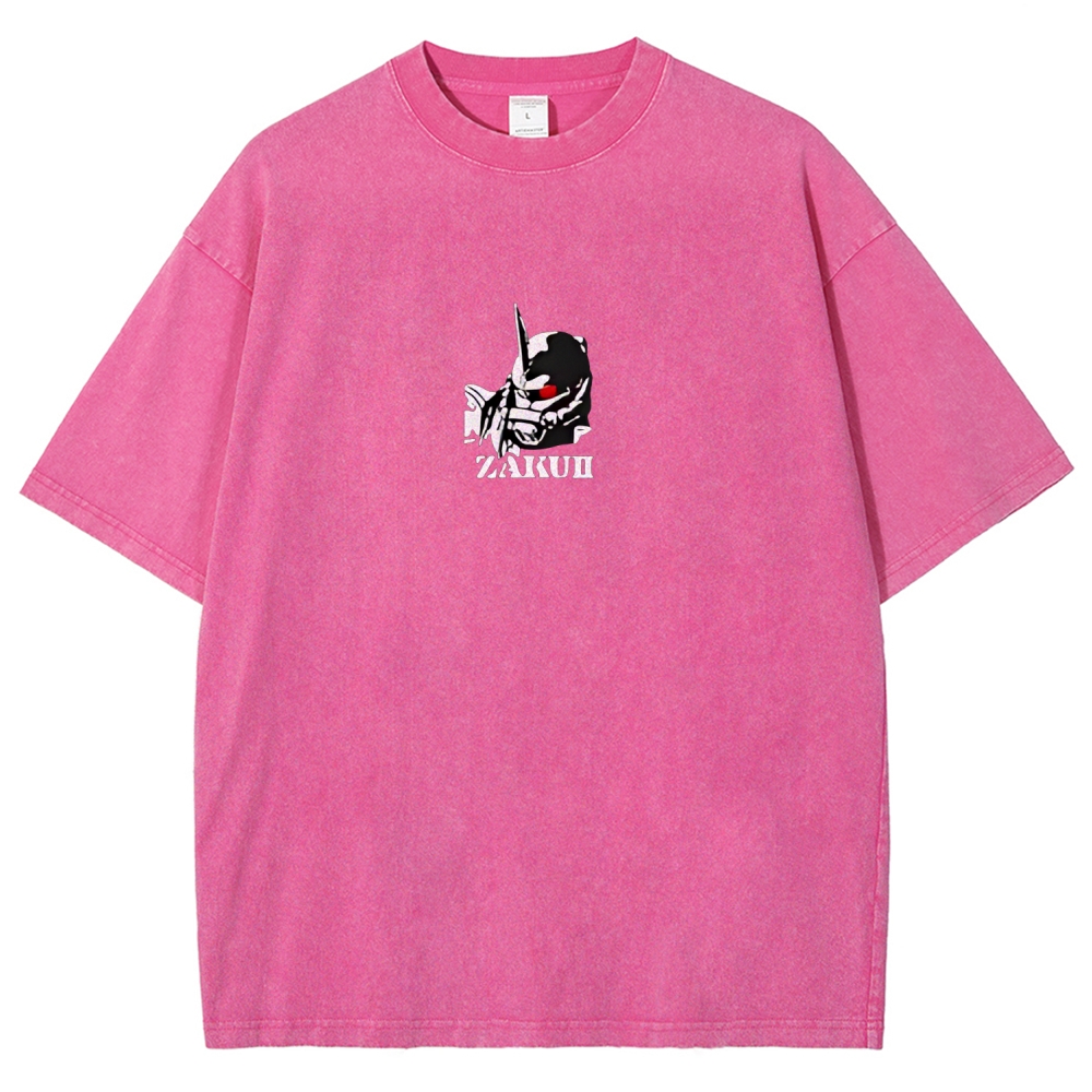 Gundam Mobile Suit Zaku II MS-065 | Unisex Fit Washed T-Shirt 2512000828
