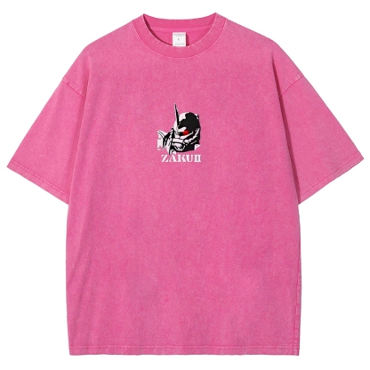 Gundam Mobile Suit Zaku II MS-065 | Unisex Fit Washed T-Shirt 2512000828