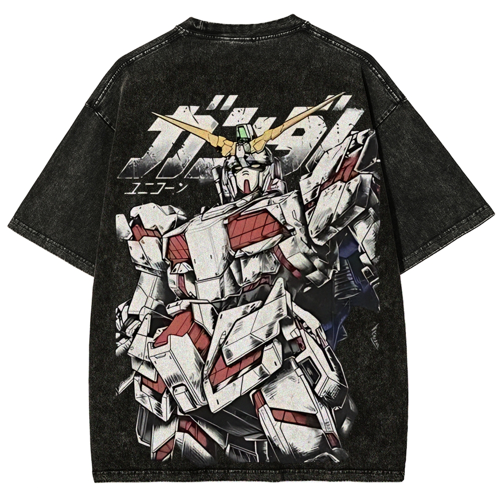 RX-78-2 RX-0 Unicorn Gundam | Unisex Fit Washed T-Shirt 2512000836