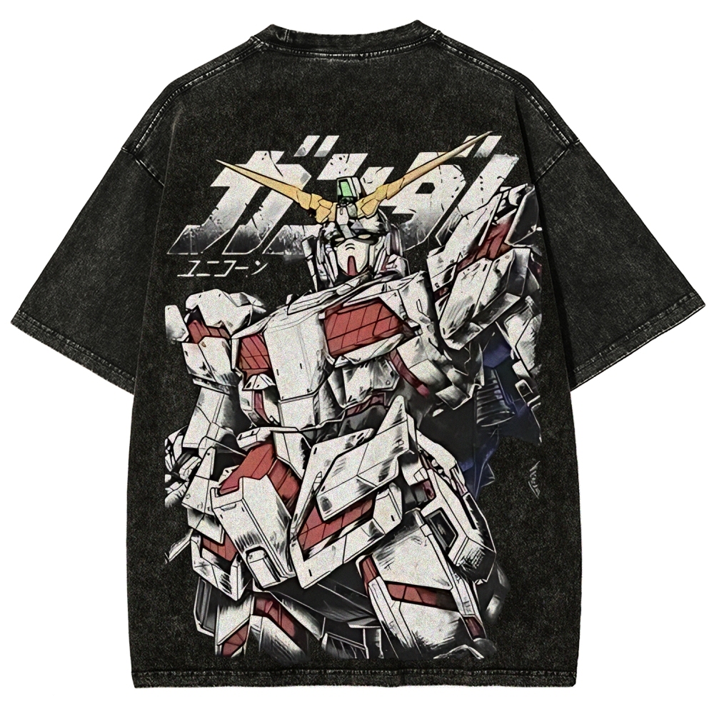 RX-78-2 RX-0 Unicorn Gundam | Unisex Fit Washed T-Shirt 2512000836