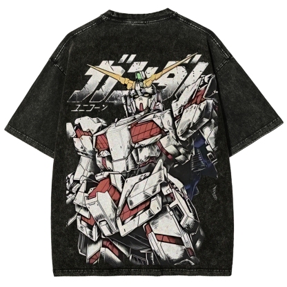 RX-78-2 RX-0 Unicorn Gundam | Unisex Fit Washed T-Shirt 2512000836