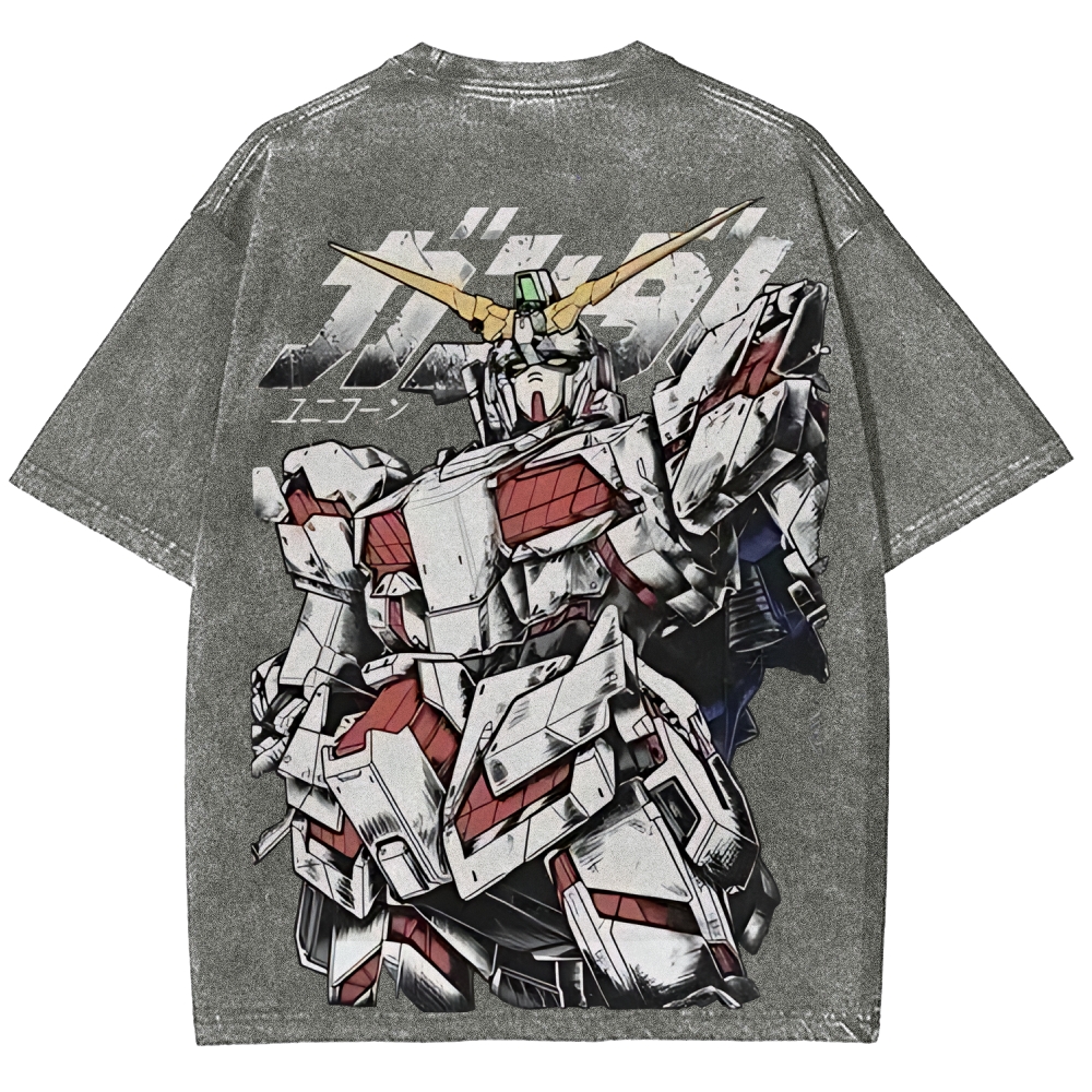 RX-78-2 RX-0 Unicorn Gundam | Unisex Fit Washed T-Shirt 2512000836